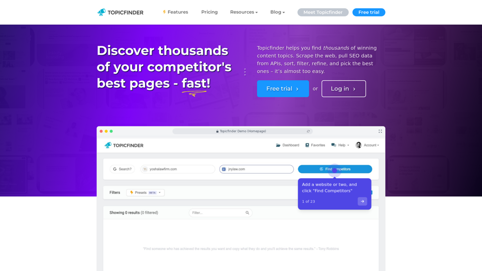 Topicfinder - The Ultimate Blog Content Title Finder and Generator