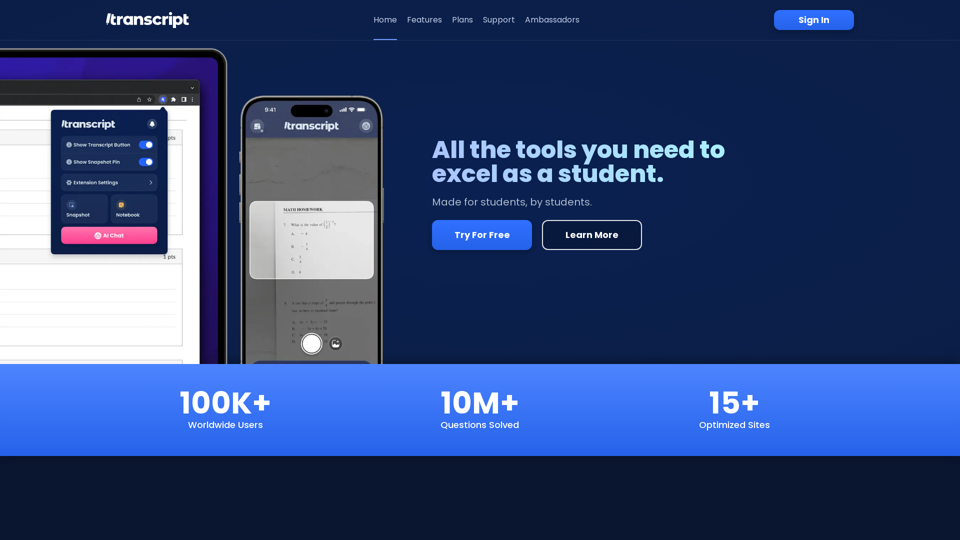 Transcript - Welcome to Your New Study Companion.