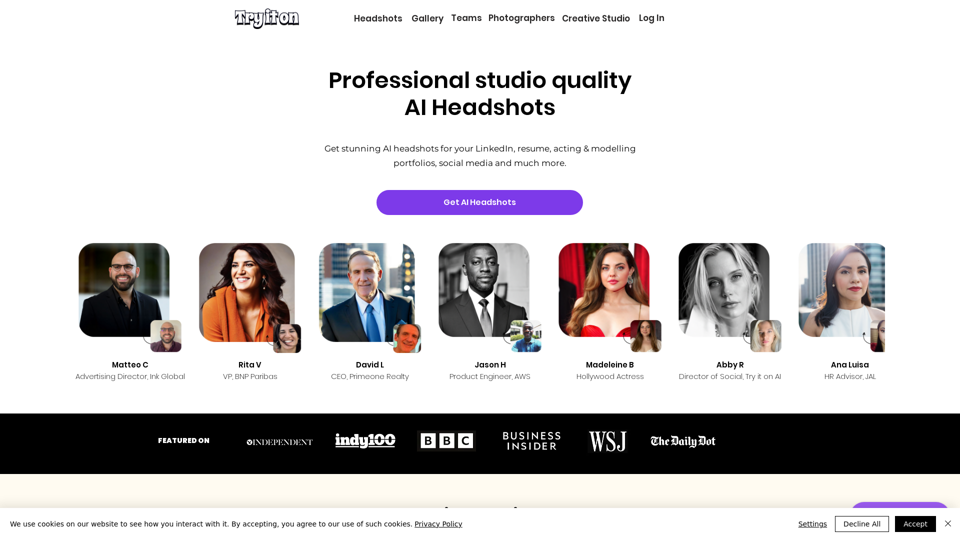 Stunning Professional AI Headshots & Portraits | Try it on AI