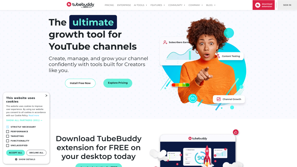 TubeBuddy screenshot