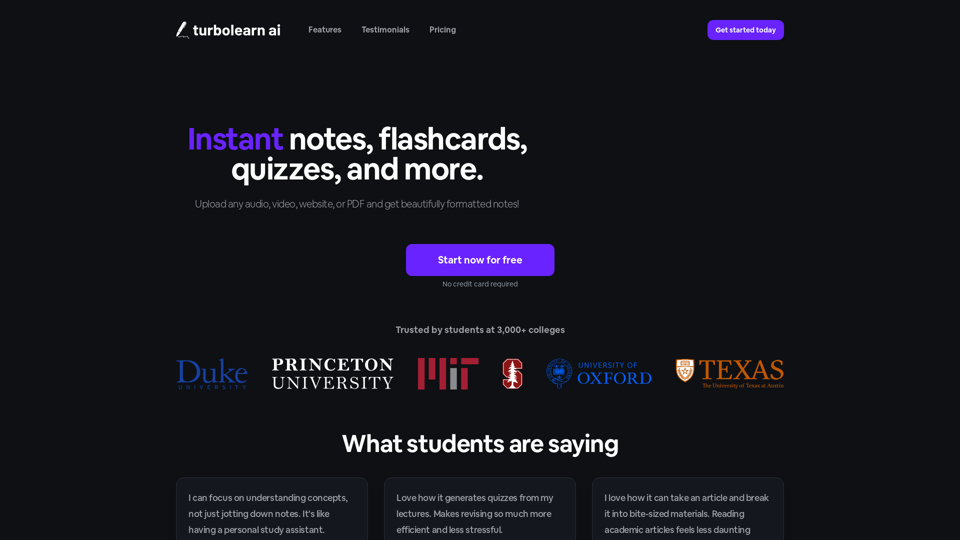 TurboLearn AI screenshot