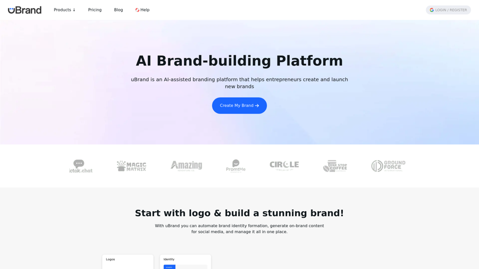 AI Branding Design Platform for Entrepreneurs - uBrand