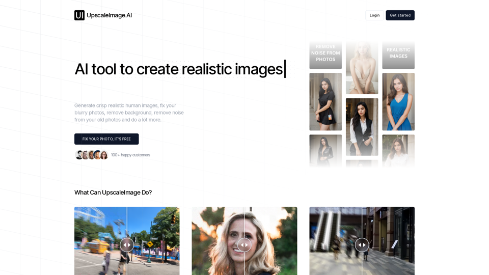 AI Image Upscaling | Fix Blurry & Noisy  Images | Generate Images - UpscaleImage AI