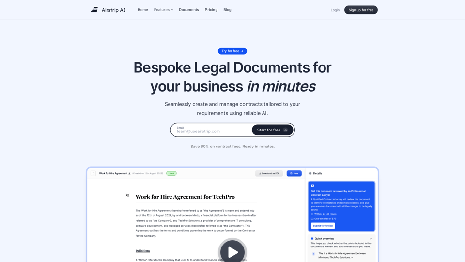 Airstrip AI: AI-Powered Legal for Modern Businesses