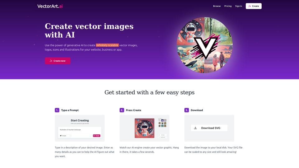 VectorArt.ai - Generate vector images with AI