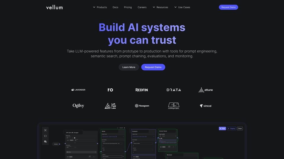 Vellum AI screenshot