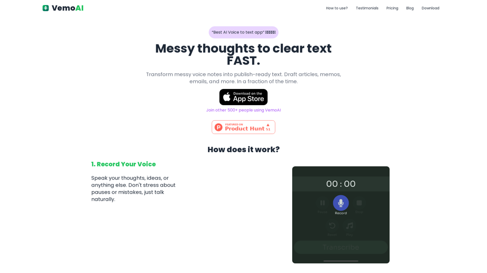 Vemo AI screenshot