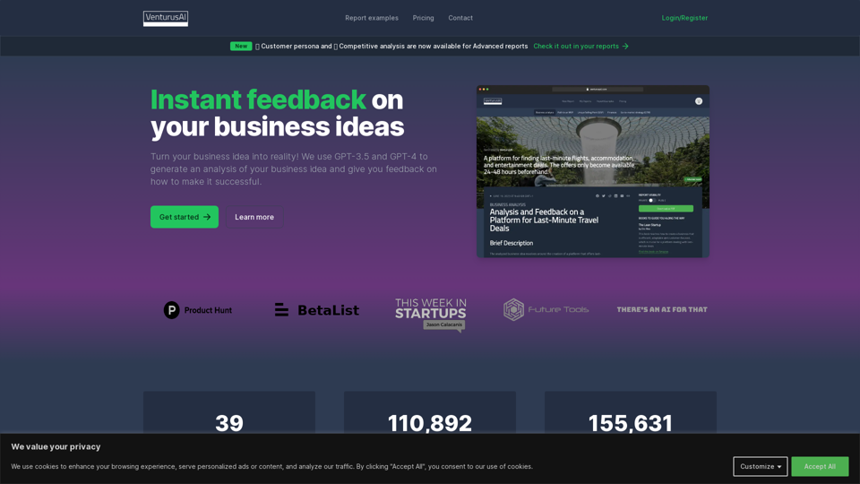 VenturusAI - Instant feedback on your business ideas