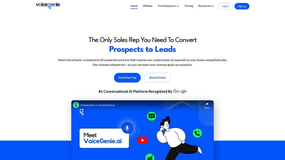 VoiceGenie: Conversational Voice AI for Sales Automation