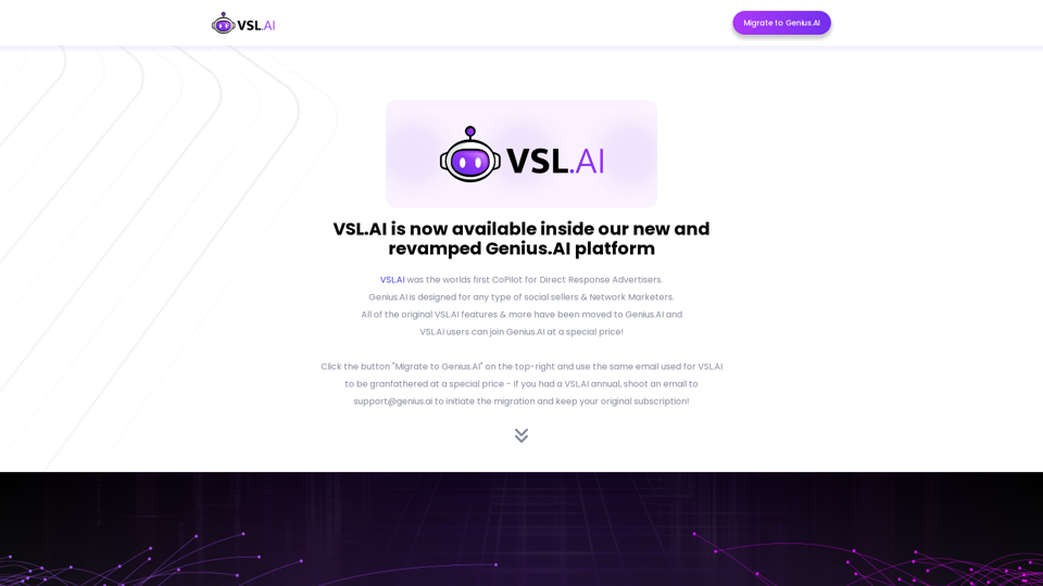 Announcement! VSL.AI Merges with Genius AI