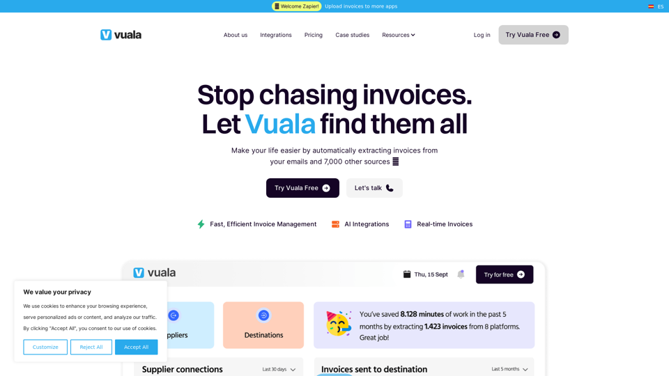 Vuala the Smart Invoice Management Software for SMEs