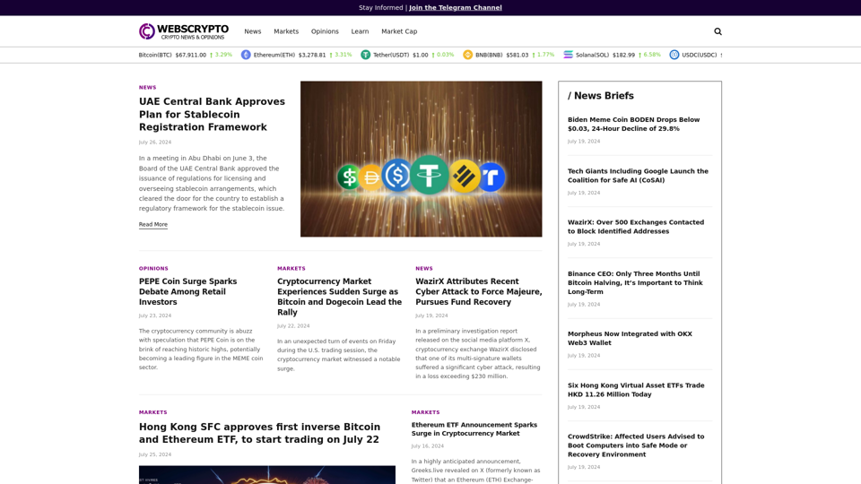 WebsCrypto screenshot