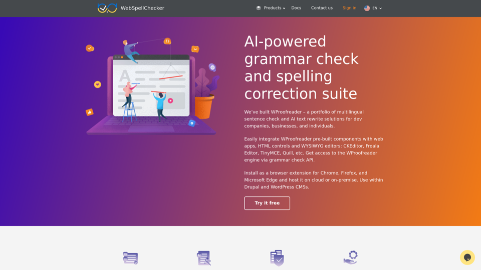 Multilingual spelling and grammar check online solutions | WebSpellChecker