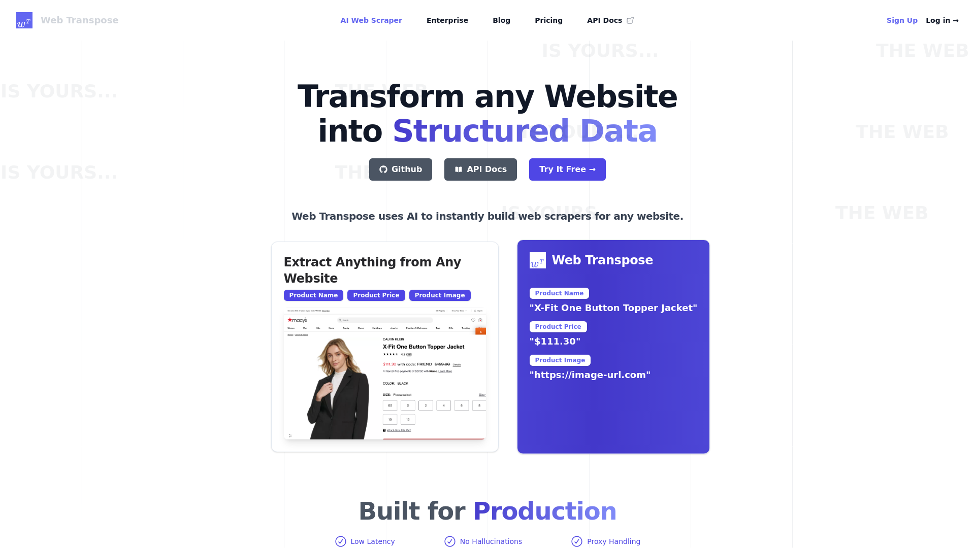 Web Transpose
