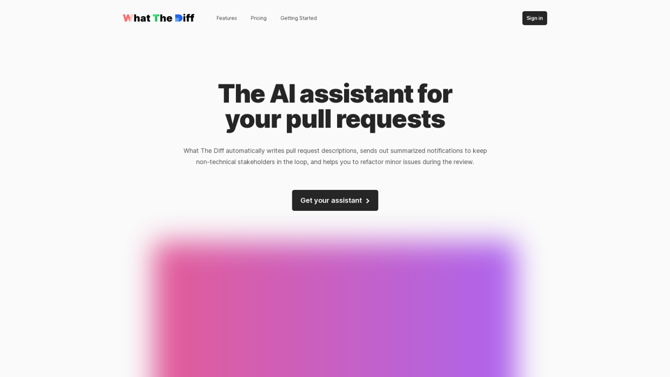 What The Diff – AI powered code review assistant