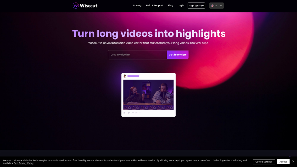 Wisecut screenshot