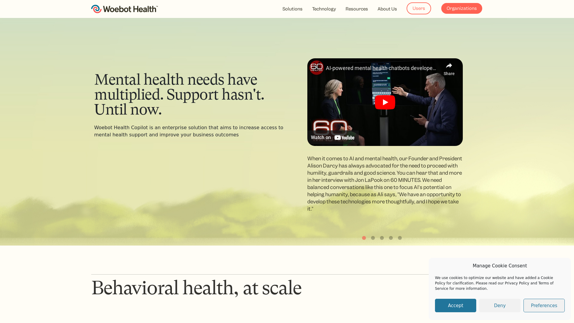 Scalable Enterprise Solution for Mental Health