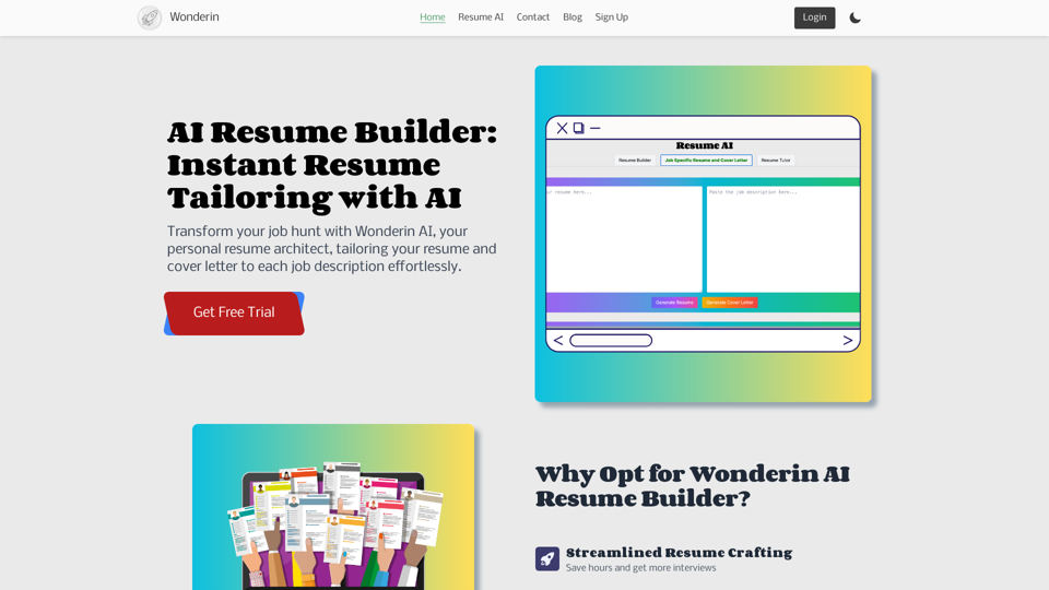 Wonderin AI - AI Resume Builder