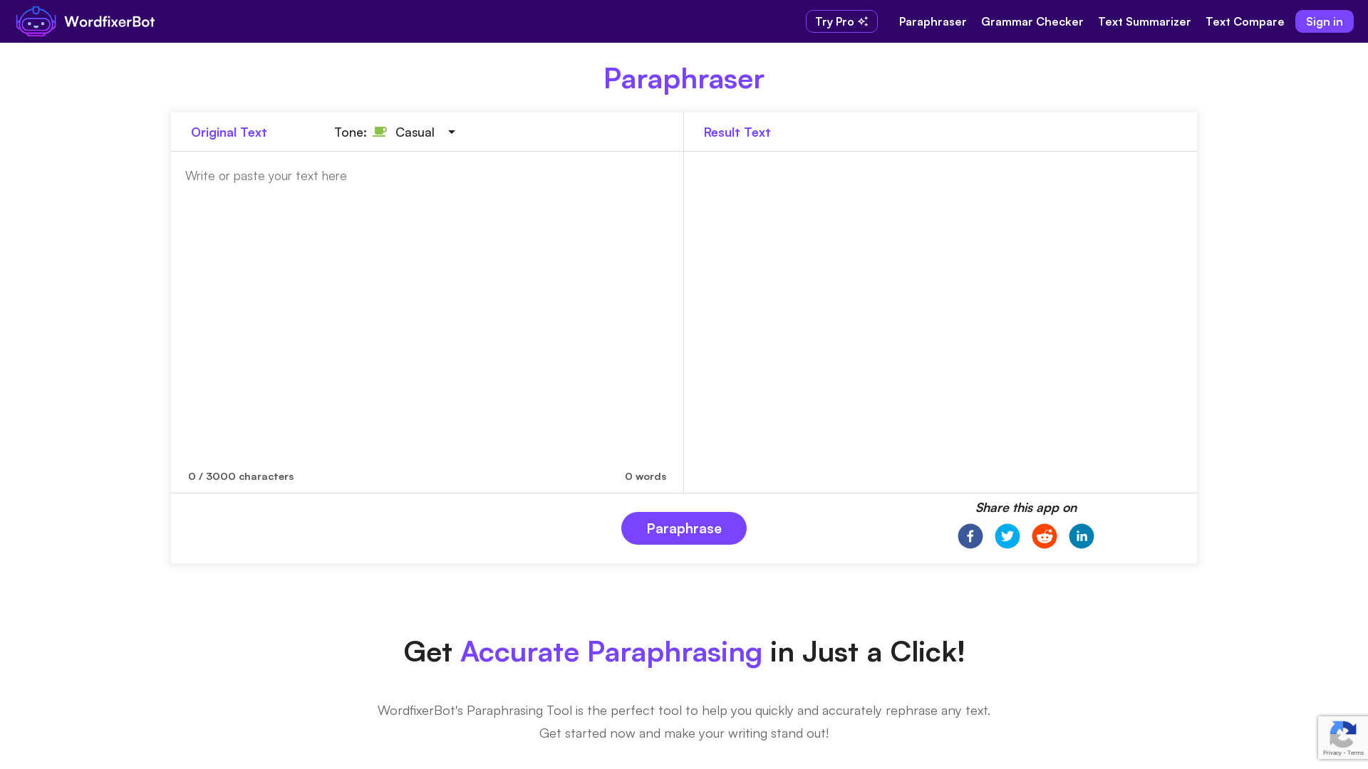 Paraphrasing Tool