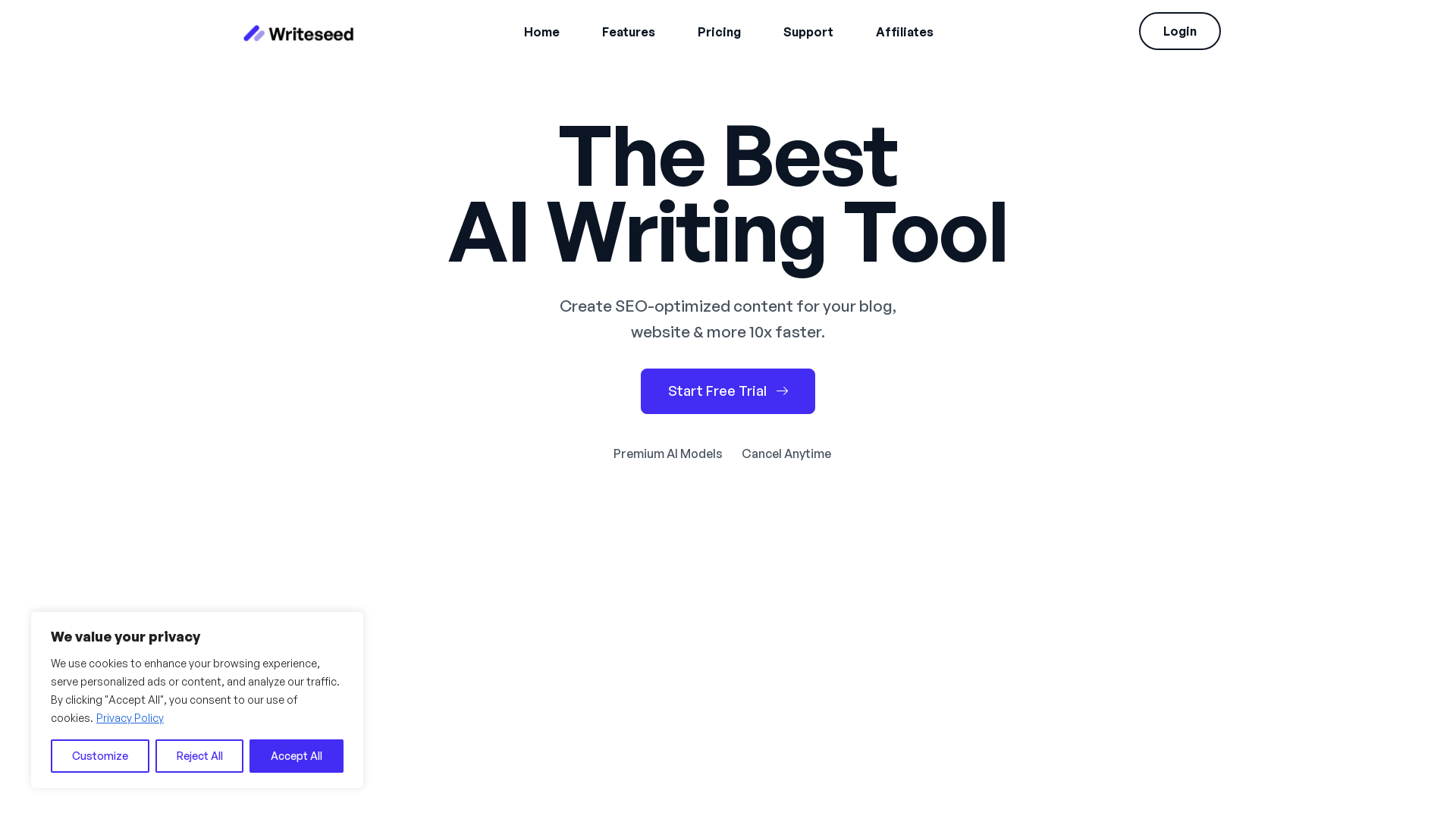 Writeseed: AI Writing Assistant & Text Generator