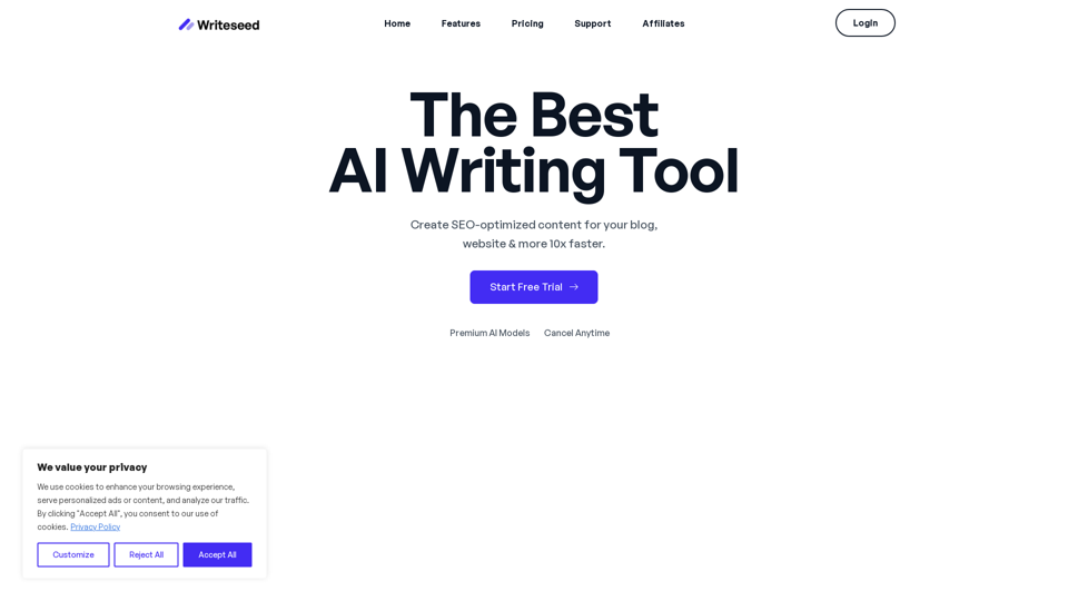 Writeseed screenshot