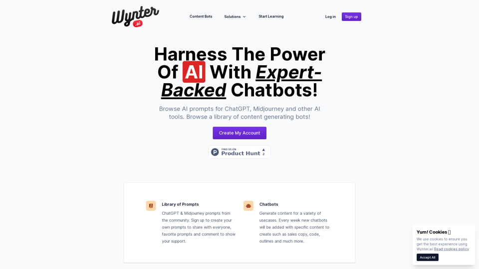 Lazer Focused Chatbots and Prompts for ChatGPT & ~ wynter.ai screenshot