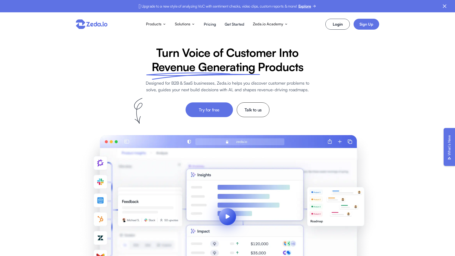 Voice of Customer led AI Product Management Software