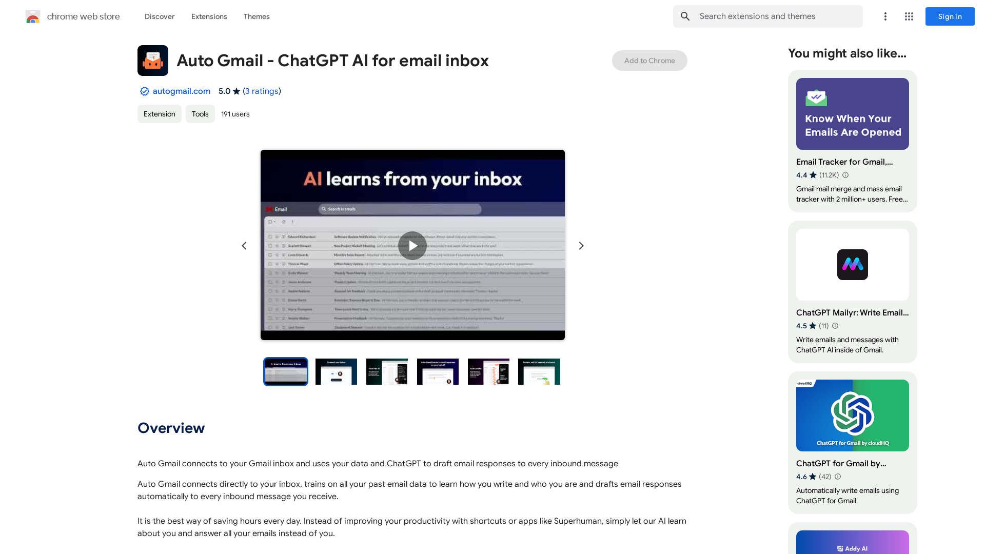 Auto Gmail screenshot