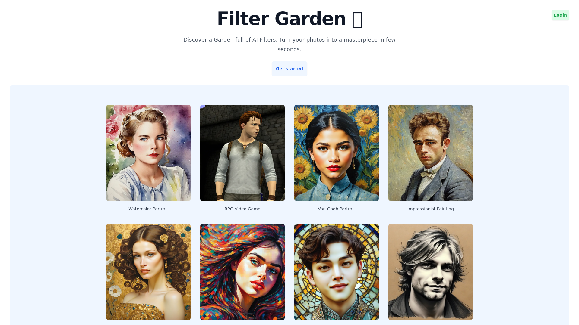 Filter Garden screenshot