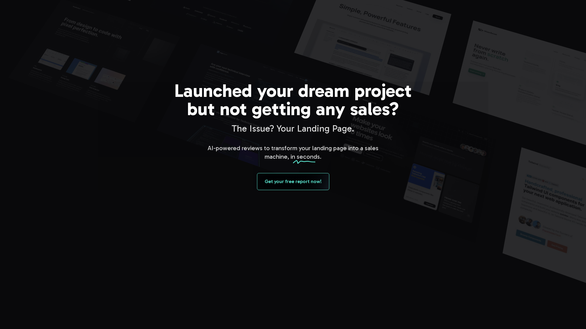 AI Landing Page Review screenshot