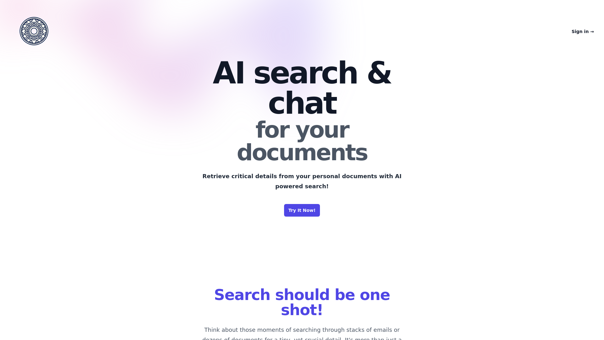 SearchMyDocs.ai screenshot