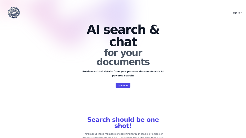 SearchMyDocs.ai | Chat with your Markdown, PDF documents