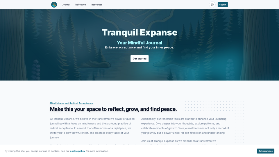 Tranquil Expanse - Your Mindful Journal