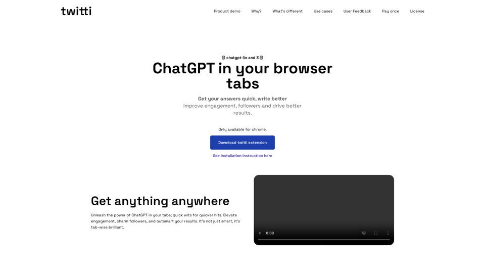 Twitti - ChatGPT Extension for your Browser