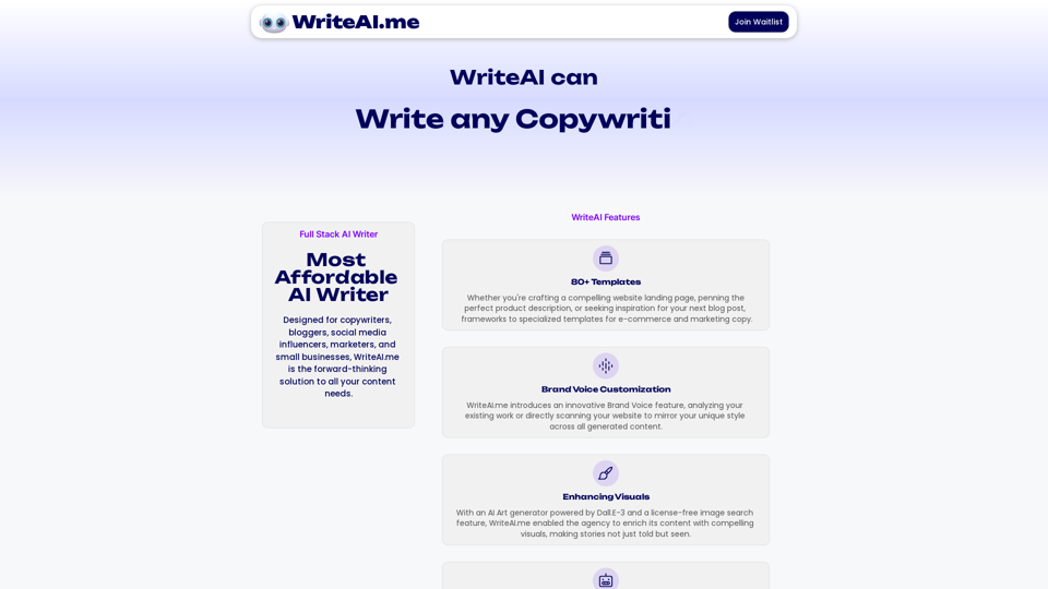 WriteAI | WriteAI.me - Best Affordable AI Writer