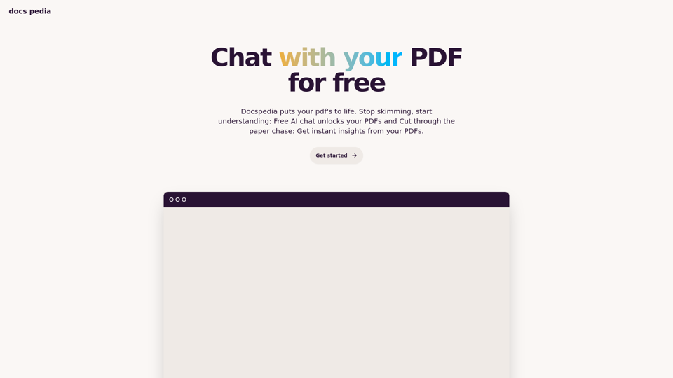 Chat With Your Pdf || DocsPedia