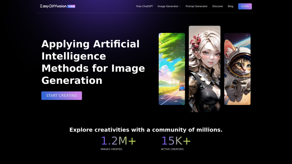 EasyDiffusion Online - Generate Images Free with Our AI Maker