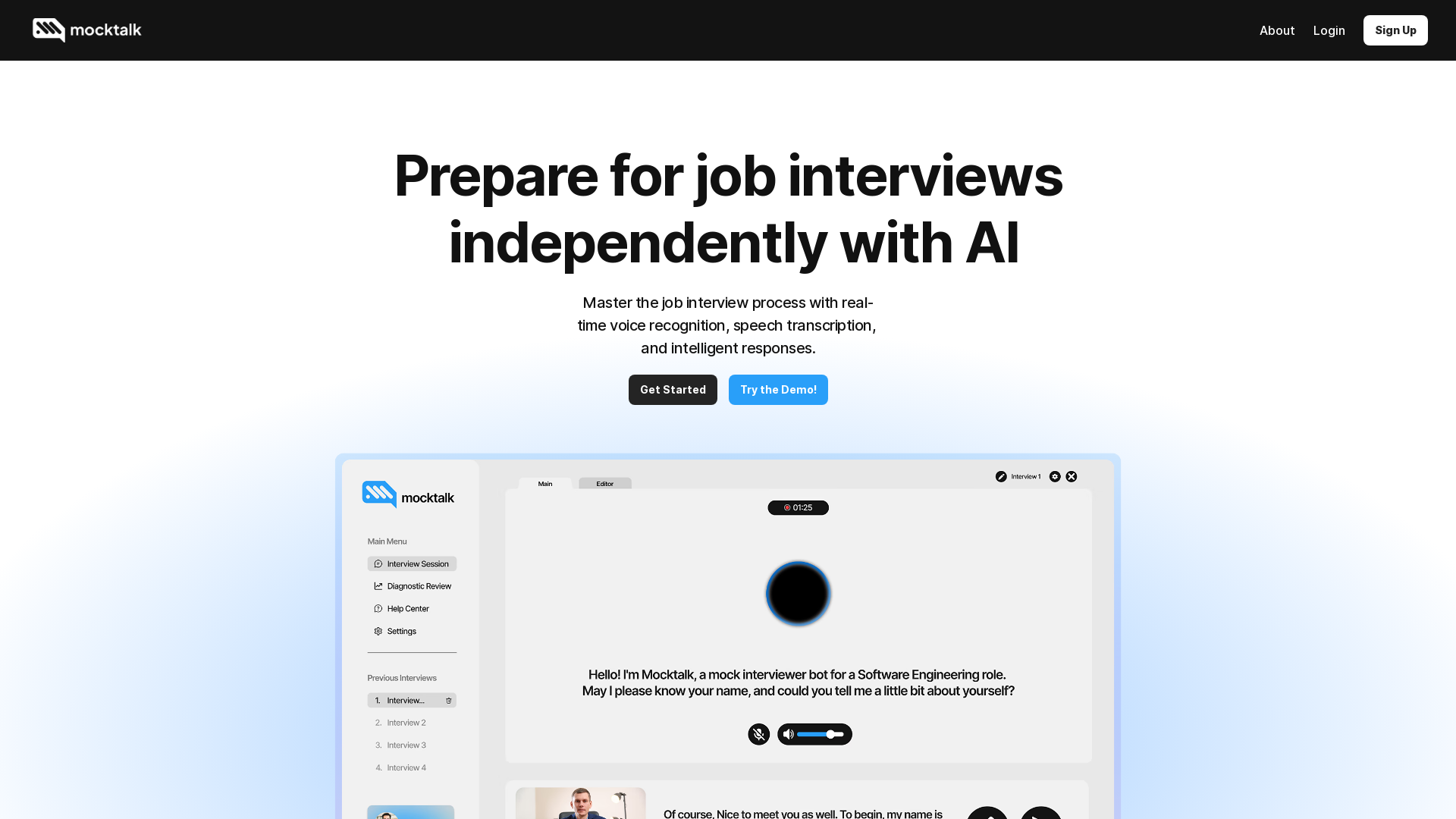 Mocktalk screenshot