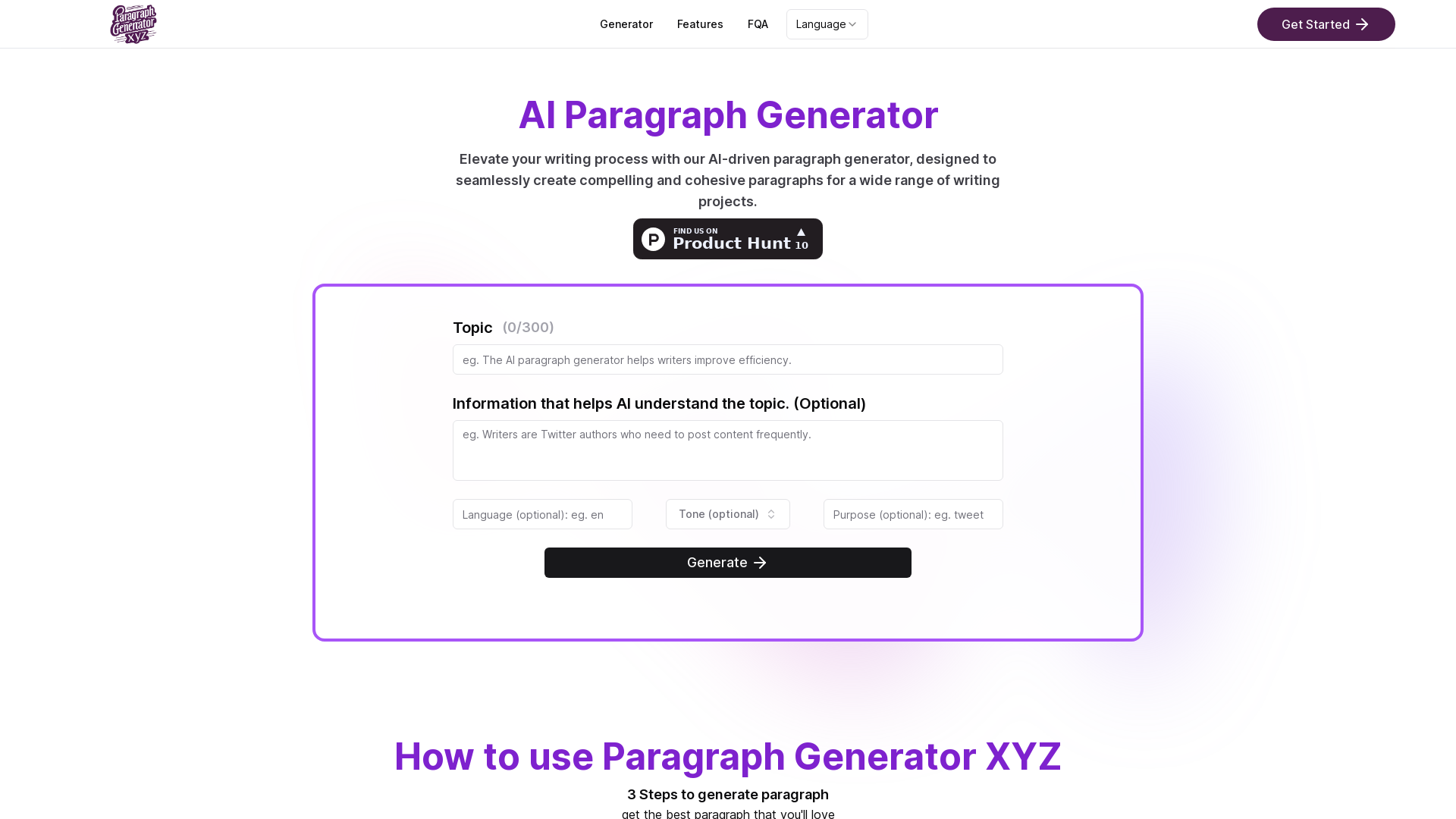 Paragraph Generator AI