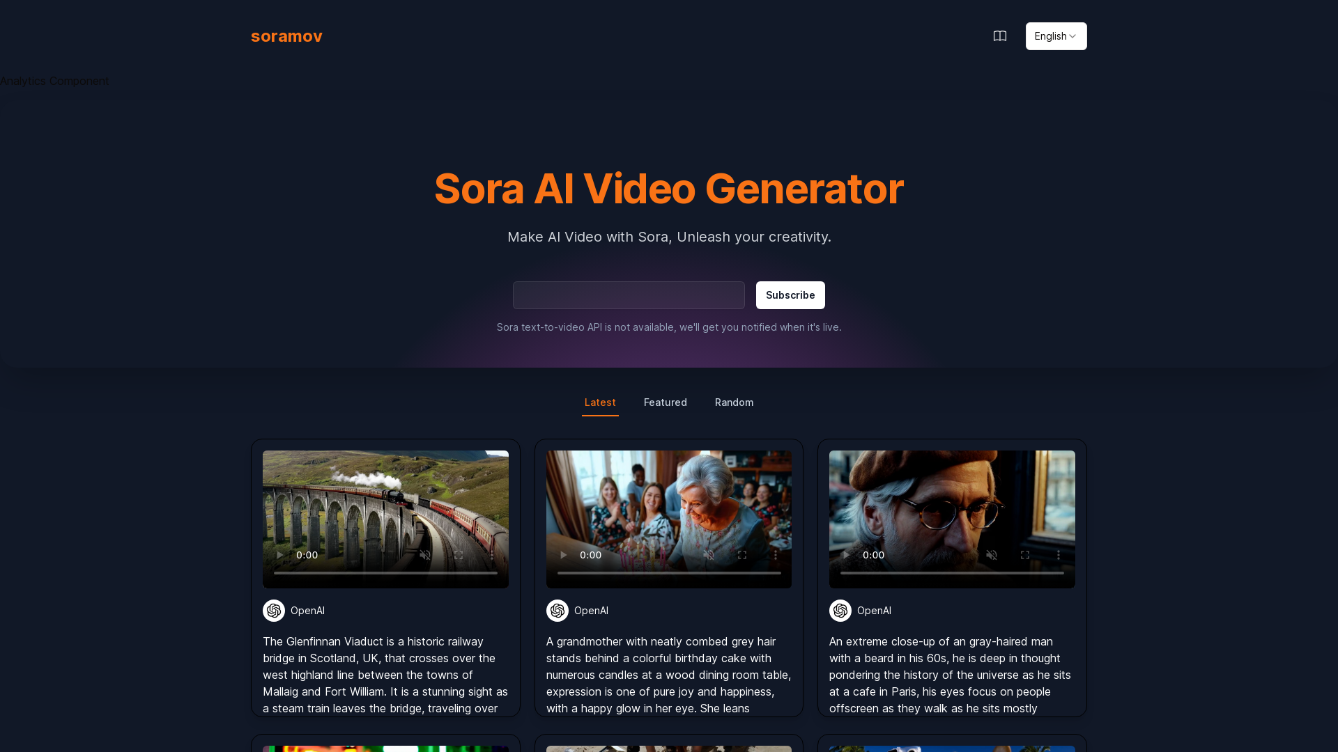 Sora AI Video Generator