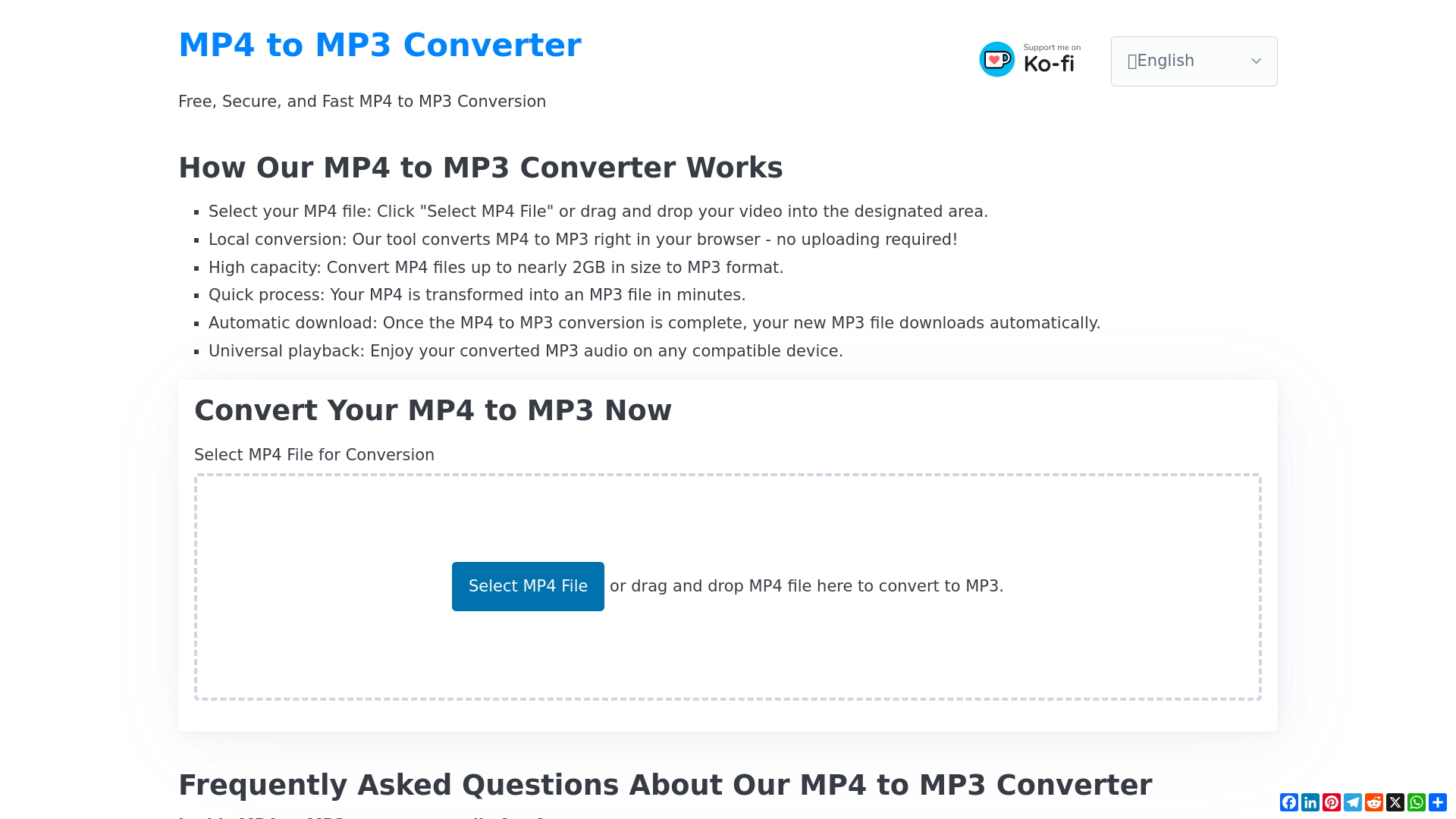 MP4 to MP3 Converter: Free, Secure & Up to 2GB