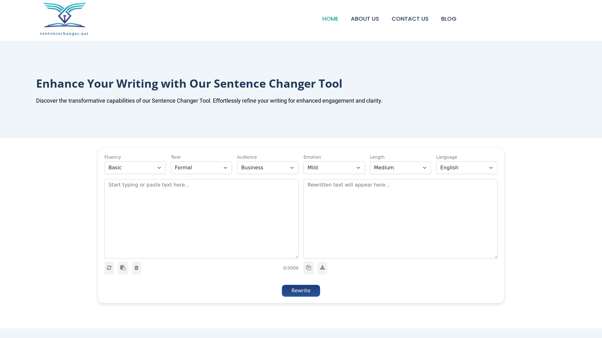 Online Sentence Changer and Rewriter