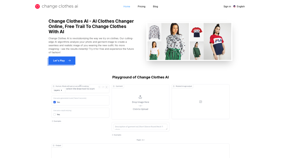 Change Clothes AI - AI Clothes Changer Online, Free Trail To Change Clothes With AI