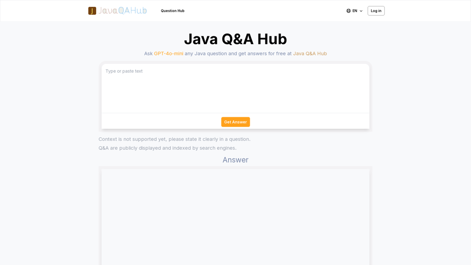 Java Q&A Hub: Free ChatGPT Client