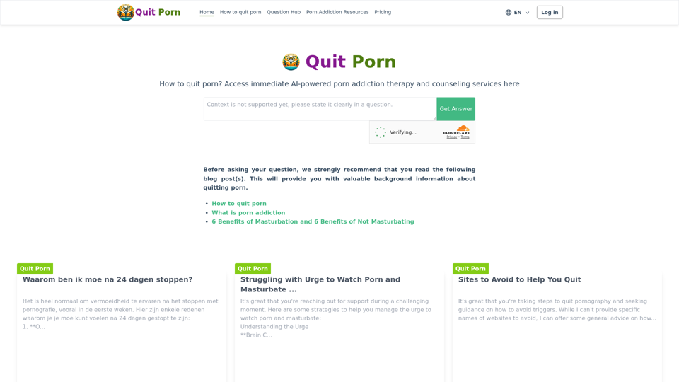 Quit Porn: Free GPT Client to Help You Quit Porn Addiction