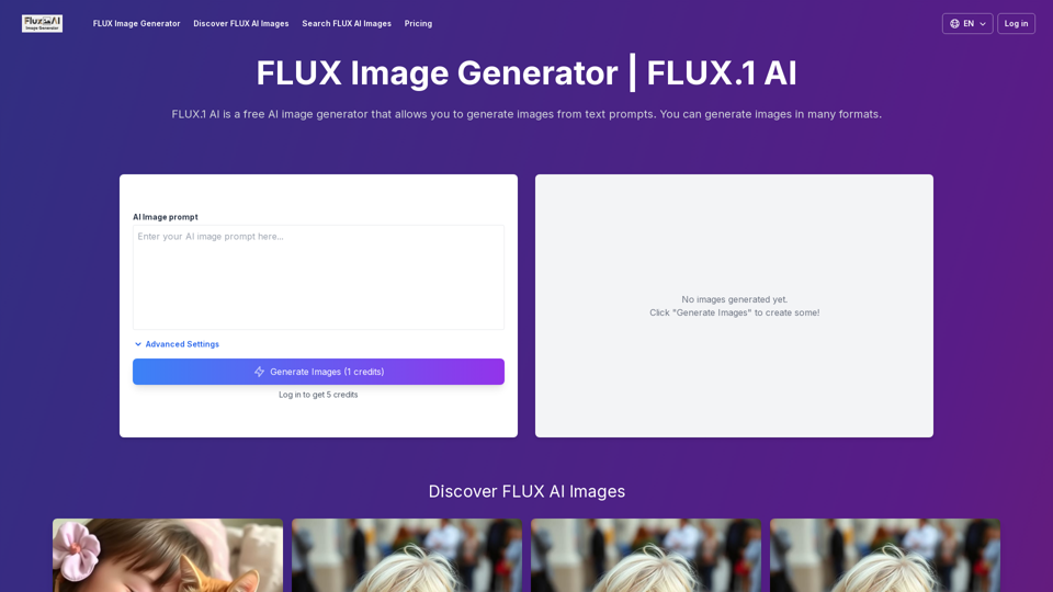 The 2024 Best Free FLUX Image Generator | Powerd by FLUX.1 AI