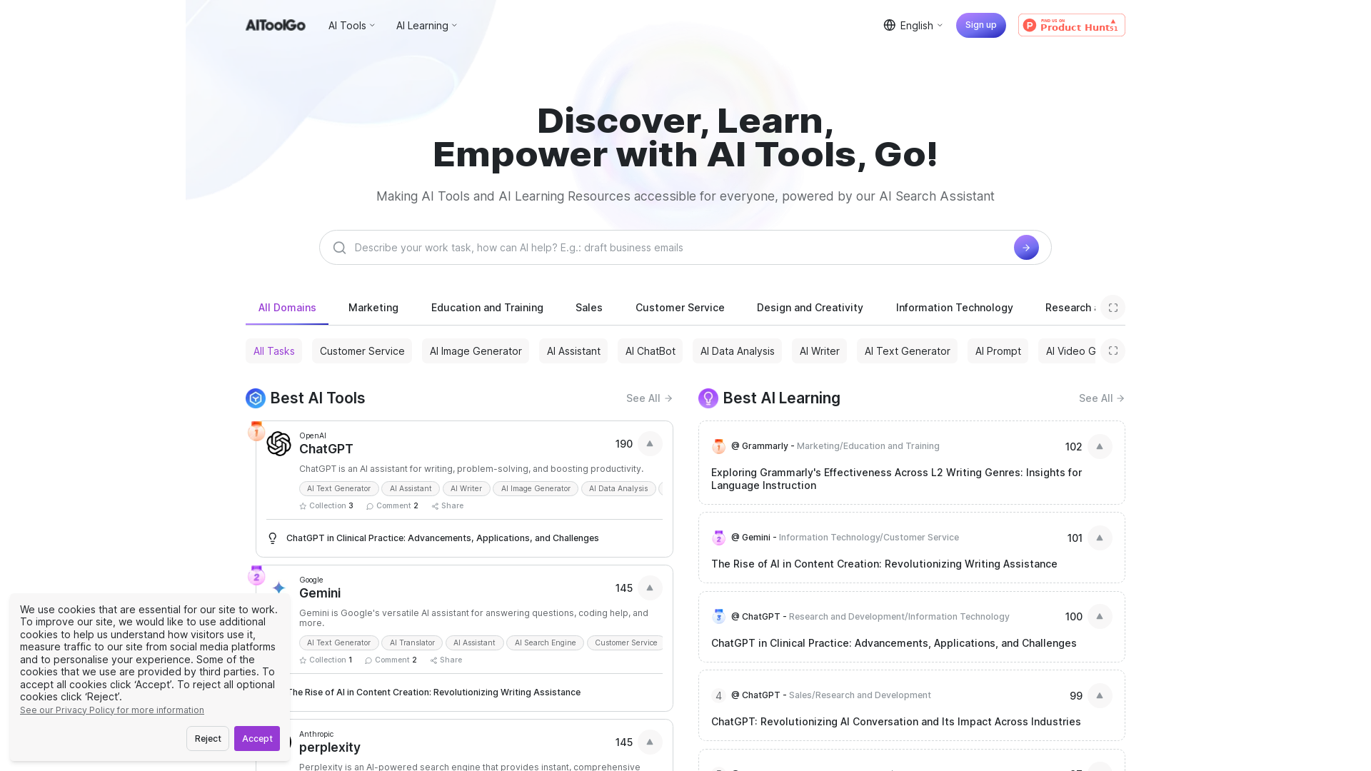 AiToolGo: Discover Best AI Tools & Learning Resources