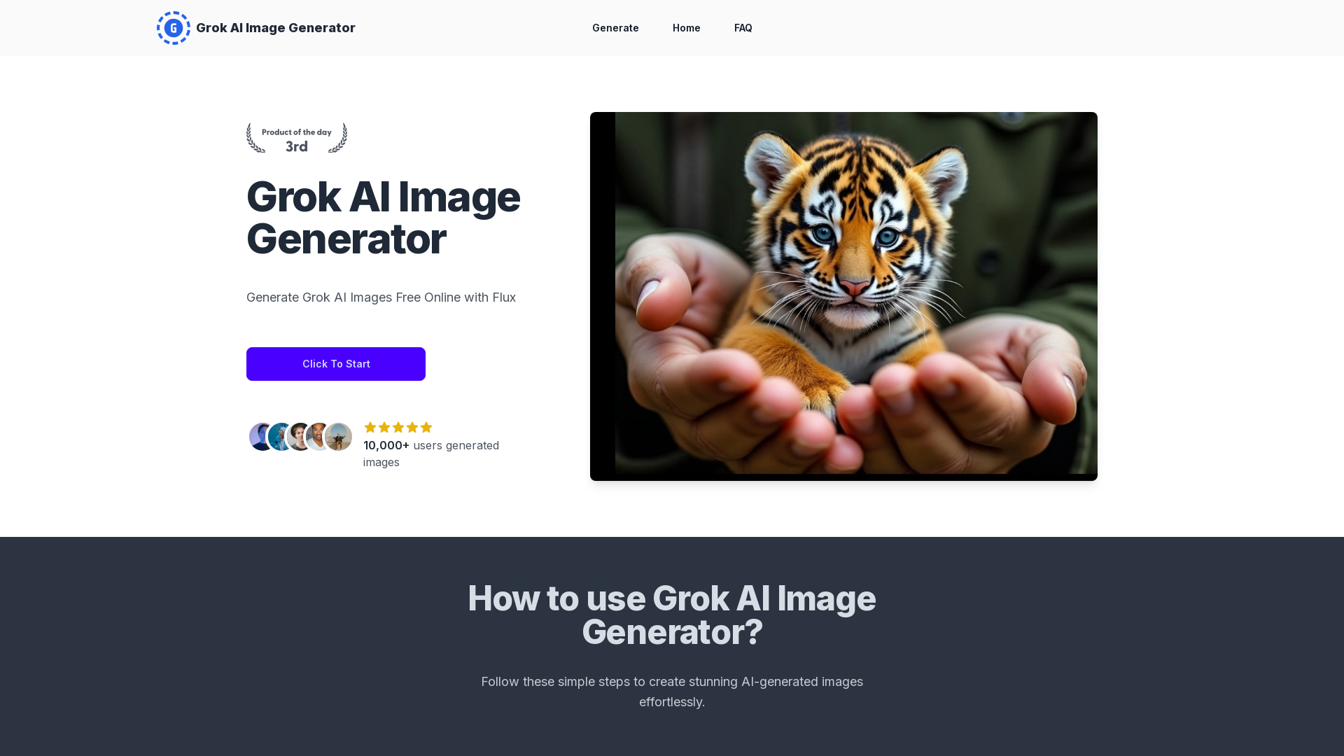 Grok AI Image Generator screenshot