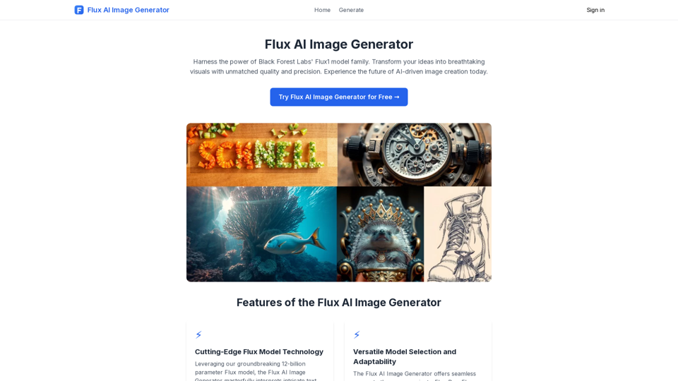 FluxImage | Free Flux AI Image Generator with Flux.1 Models