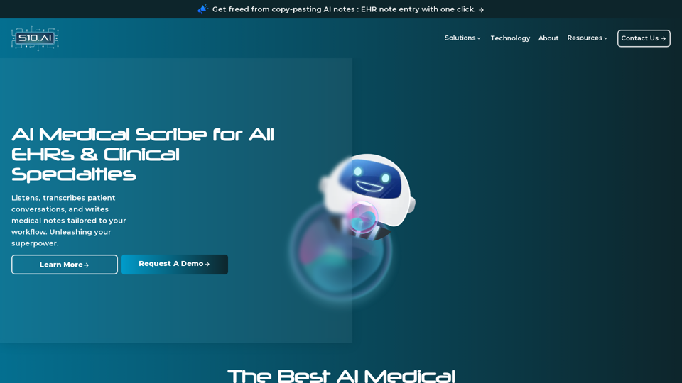 AI Medical Scribe | Better Patient Care | 99% Faster | S10.AI